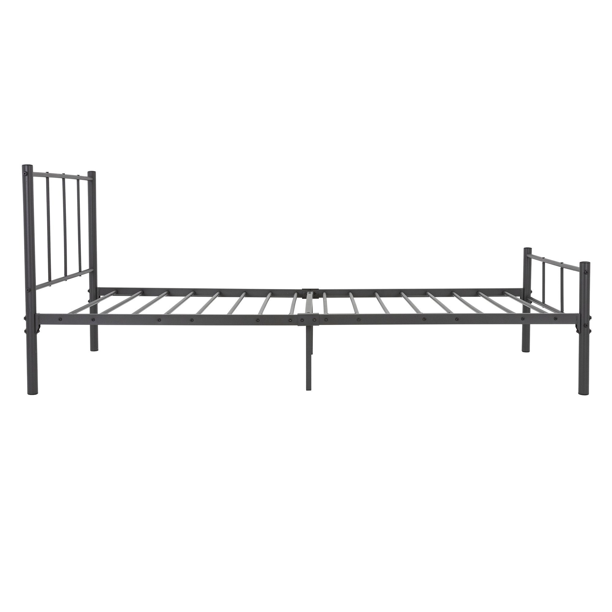 Metallbett ML-DESIGN Schlafzimmerbet Montage 90x200cm Schwarz Bettgestel Jugendliche Gästebett, robust leichte Stahlrahmen Erwachsene, Kinder