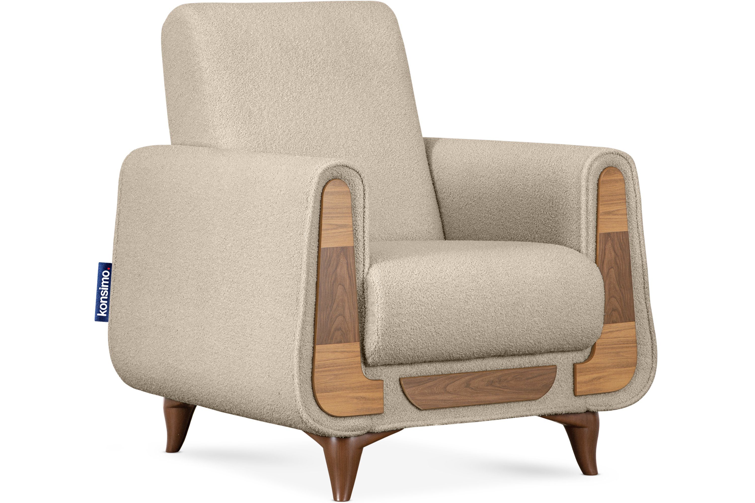 KONSIMO® Sessel GUSTAVO Komfortabler Sessel mit Armlehnen, Modern und Elegant