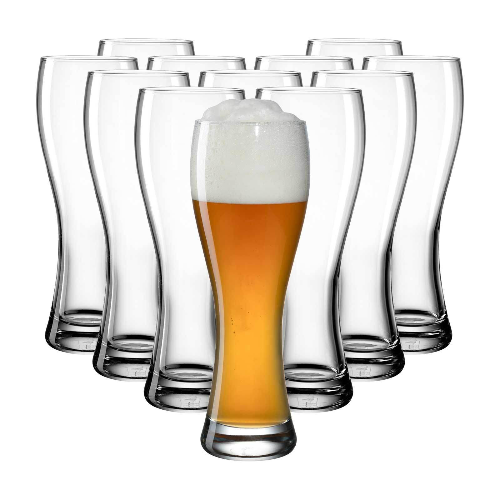 LEONARDO Bierglas Maxima Weizenbiergläser 500 ml 12er Set, 12-tlg., Glas