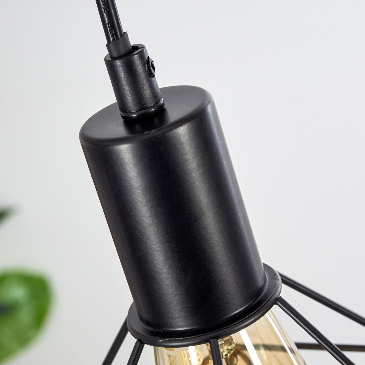 (verstellbar), »Borio« Leuchtmittel, schwarz, Höhe verstellbar, in 155cm ohne Metall Deckenlampe hofstein Deckenleuchte E27 aus max. längliche