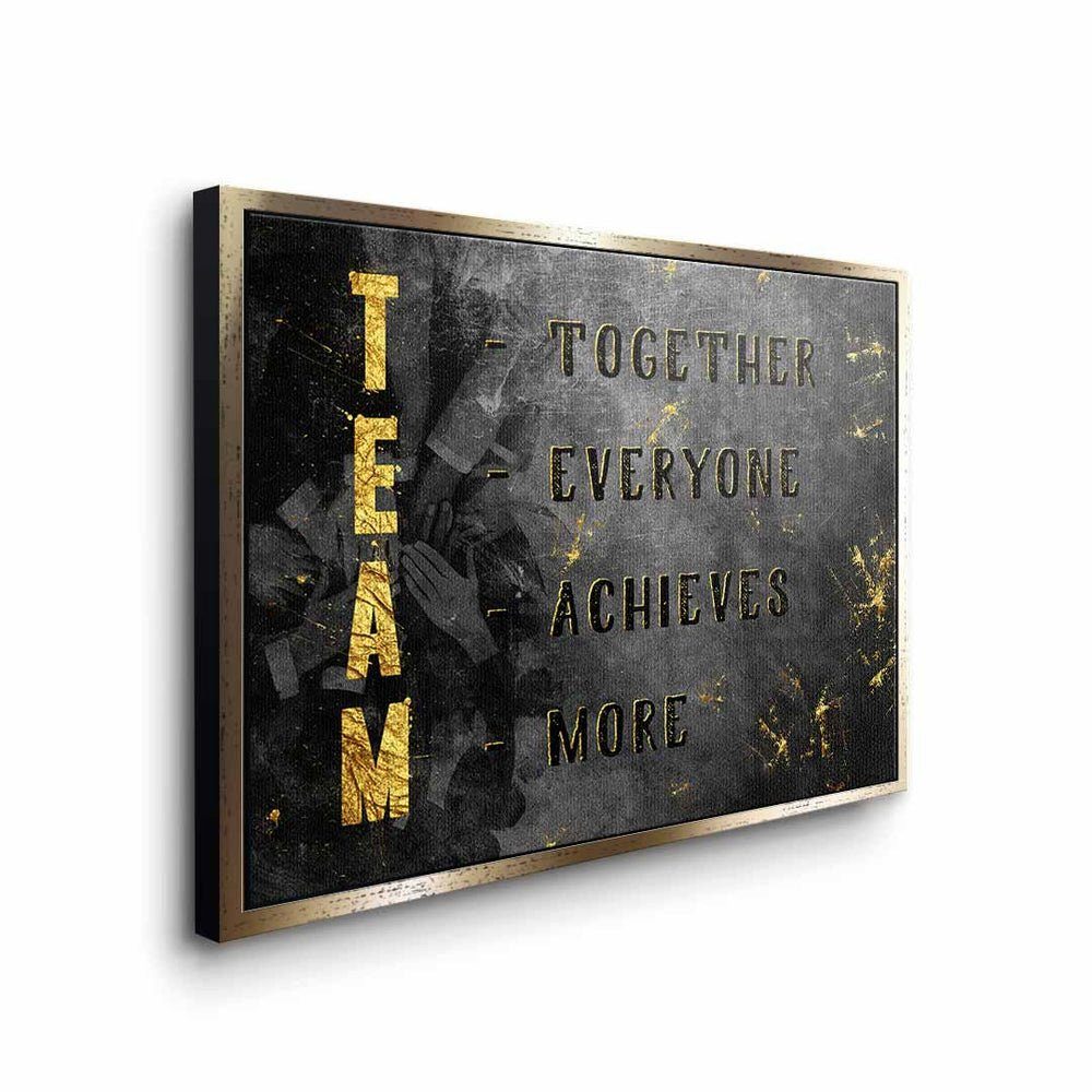 zusammen achieves everyone together Leinwandbild Leinwandbild, DOTCOMCANVAS® definition ohne Rahmen Team more