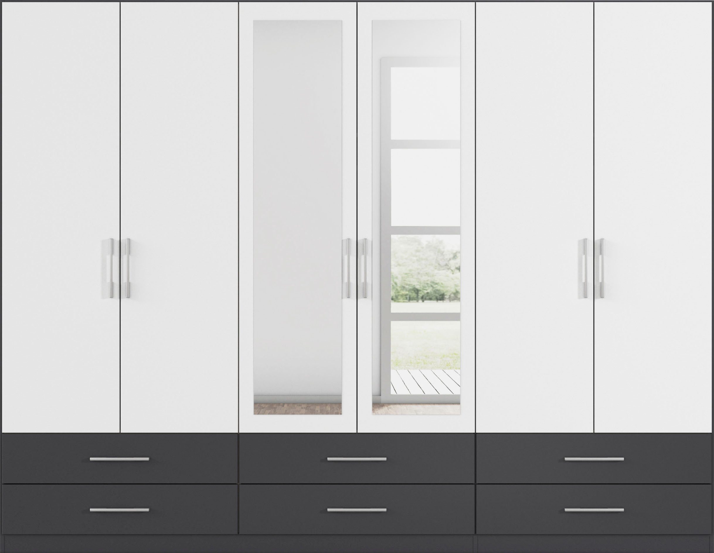 rauch Kleiderschrank Schrank Garderobenschrank Mehrzweckschrank Schlafzimmer HERSBRUCK (3 verschiedene Ausstattungen BASIC/CLASSIC/PREMIUM (inkl. SOFT-CLOSE) mi – Bild 4 von 5