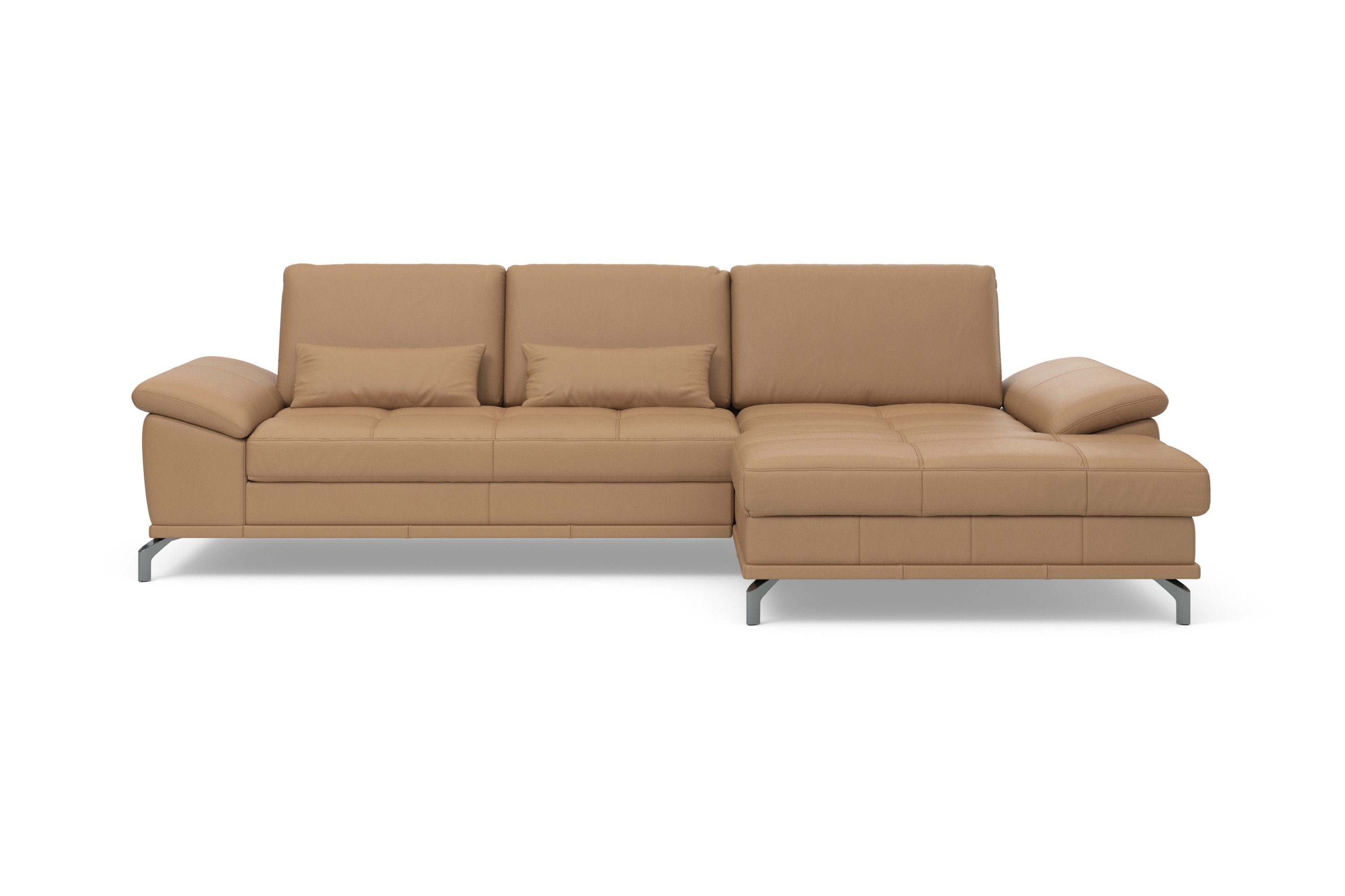 OTTO home Ecksofa Costello L-Form, B: 301 cm mit Sitztiefen-, Armteilverstellung &, 3 Nierenkissen, optional Bettfunktion & Bettkasten