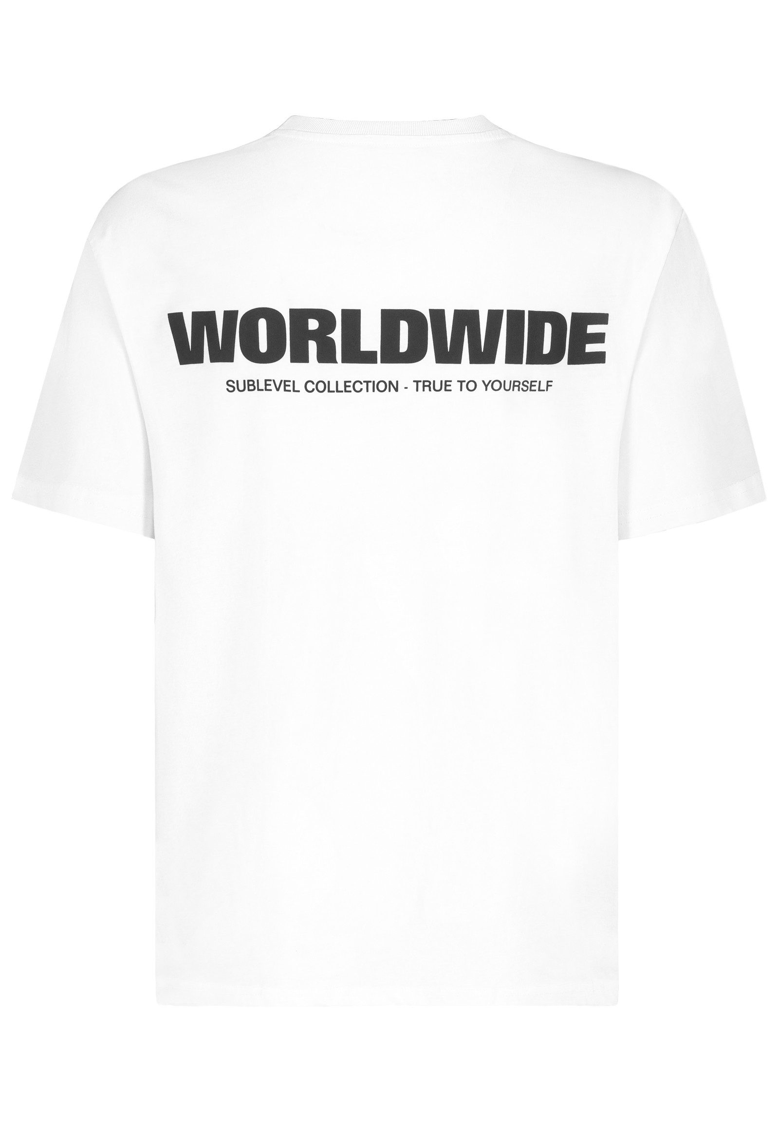 SUBLEVEL T-Shirt mit Front-Print 'WORLDWIDE' Kurzarm günstig online kaufen