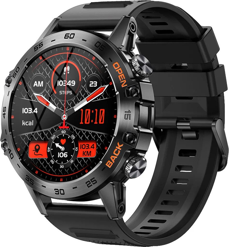 Lige Smartwatch Herren mit Telefonfunktion, 24/7 Herzfrequenz Smartwatch, IP68 Wasserdicht, bis zu 10 Tage Akkulaufzeit, 100+ Sportmodi