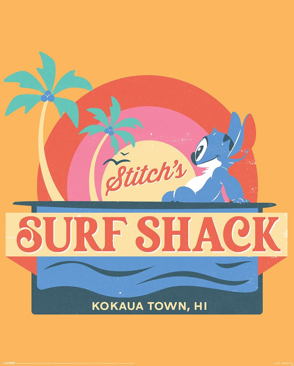Poster Stitch - Surf Shack - Miniposter 40x50 cm