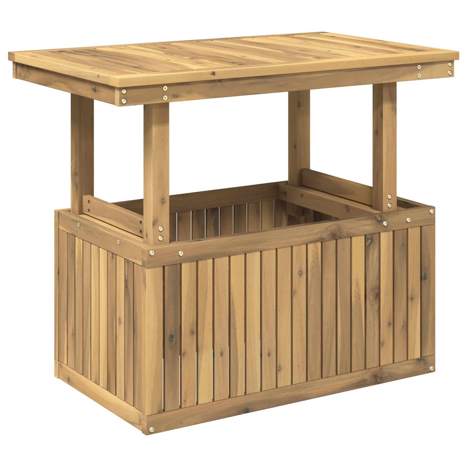 vidaXL Couchtisch Gartenkaffee Tisch aus massivem nholz höhenverstellbar (1-St)