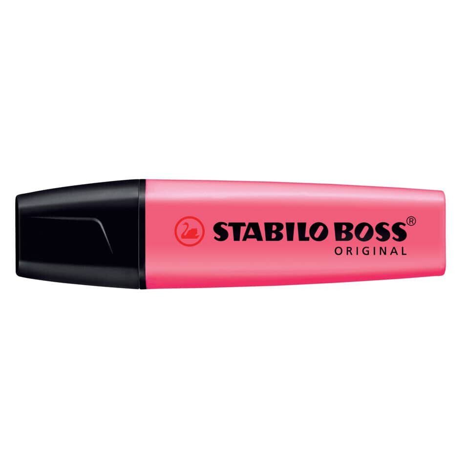 STABILO Tinte 70/56 Keilspitze Textmarker auf BOSS 2-5mm STABILO pink Leuchtstift, Wasserbasis Marker