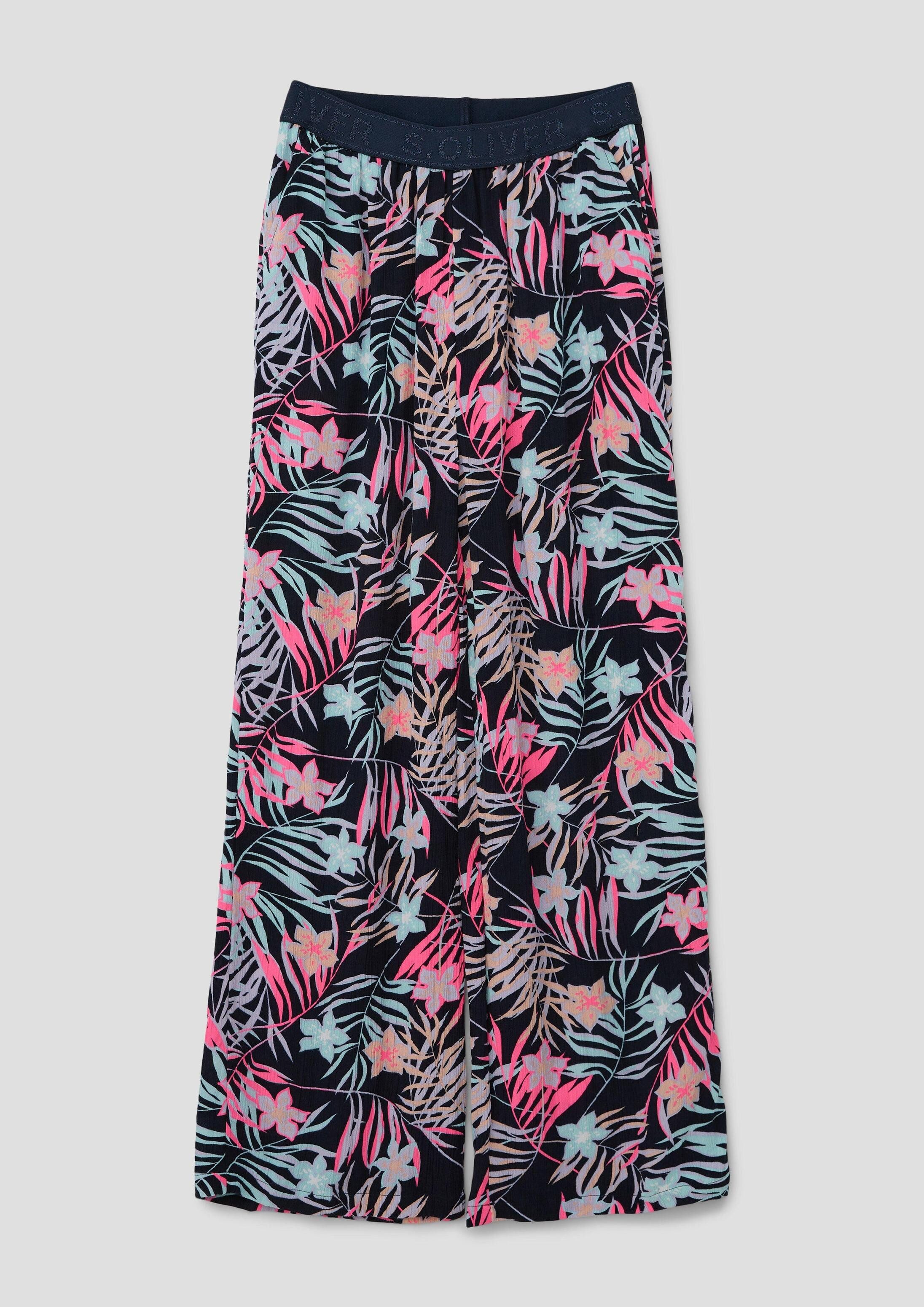 s.Oliver Maxirock Hose Loose: Hose aus Viskose-Crêpe