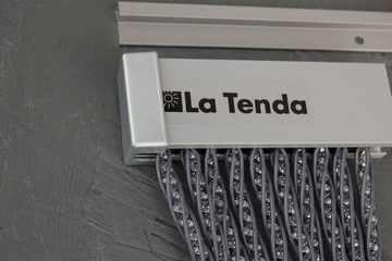 La Tenda Insektenschutz-Vorhang La Tenda LUCCA 4 XL Streifenvorhang anthrazit, 120 x 230 cm, PVC - Länge und Breite individuell kürzbar