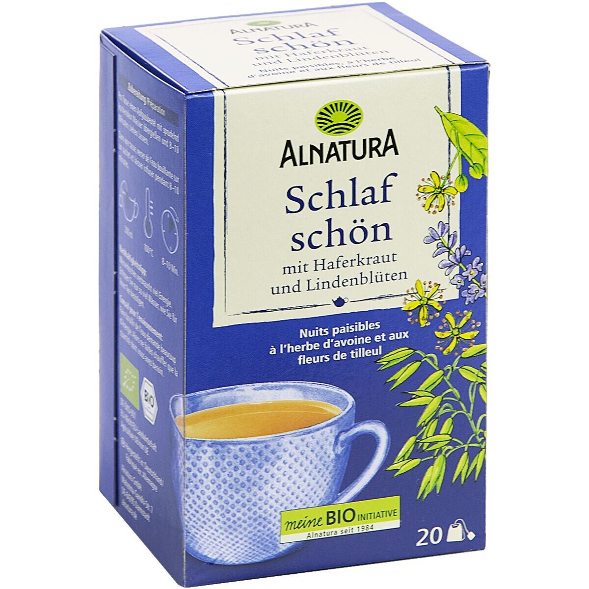 Alnatura Tee Schlafschön-Tee, Kräutertee, 20 Aufgussbeutel