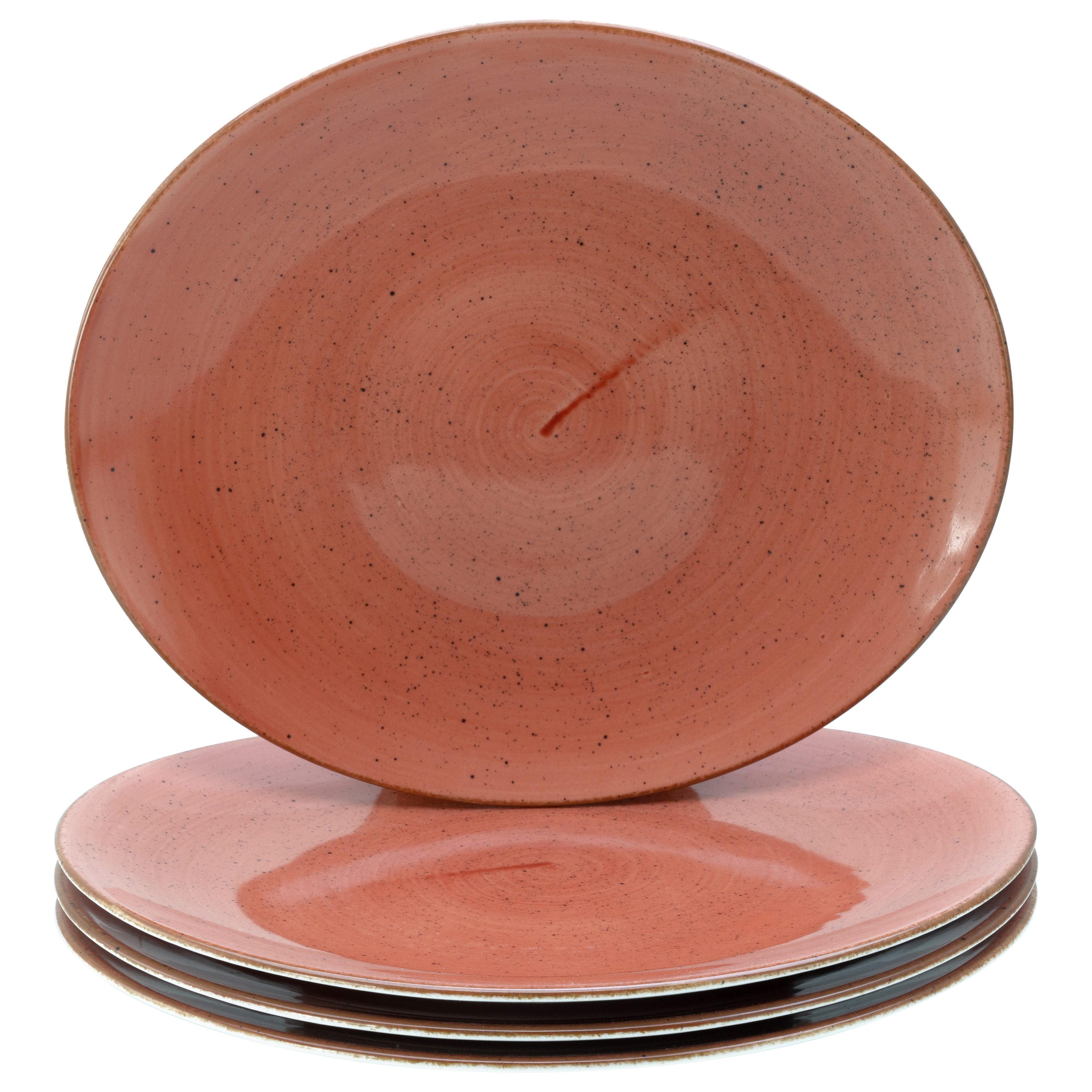 CreaTable Steakteller Vintage Nature, Teller Set, 4-tlg., (4 St), Naturverbundenes Design, Vielseitig einsetzbar