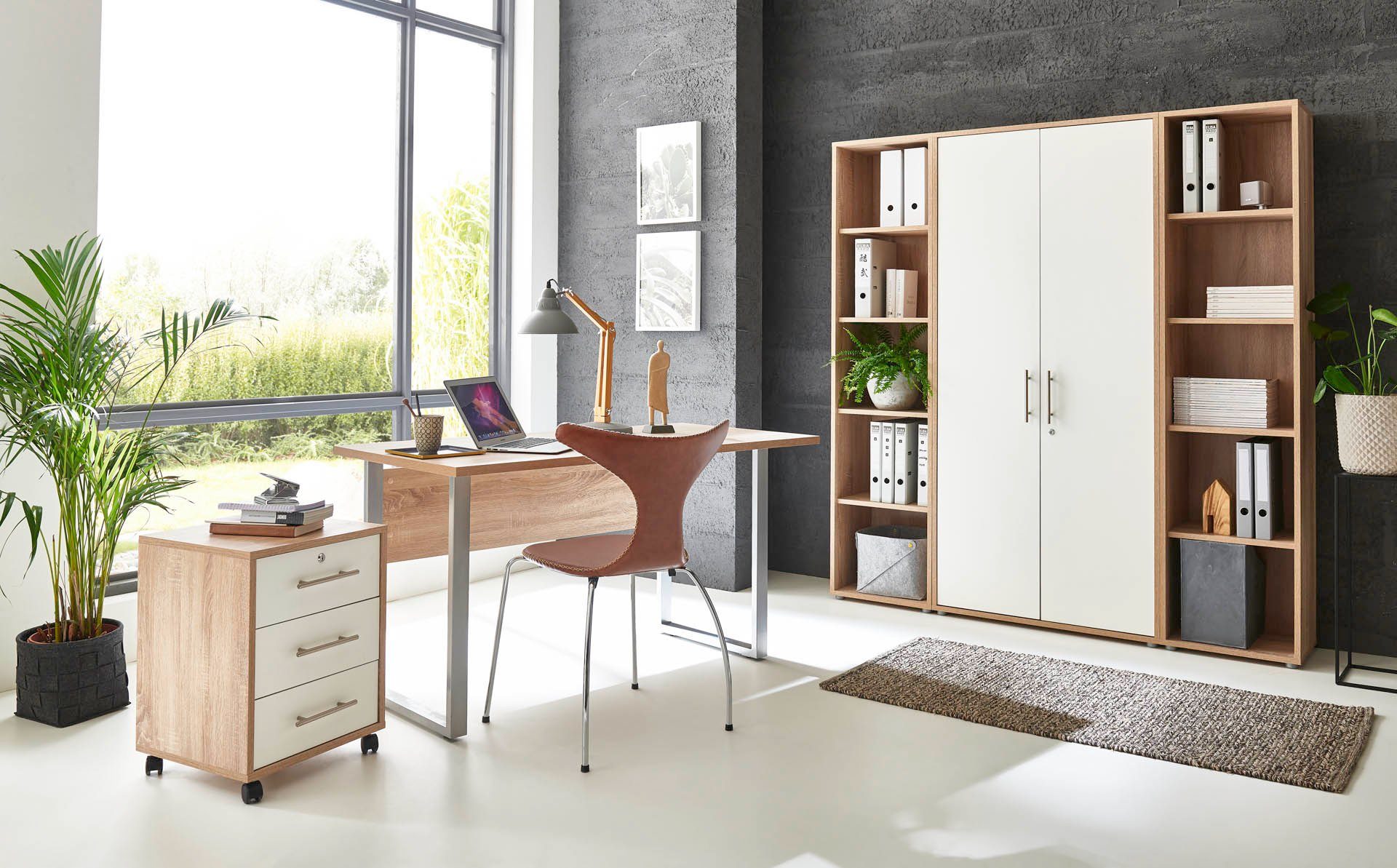 BMG Möbel Aktenschrank Office Edition Mini Set 3 Büromöbel komplett Set Arbeitszimmer Homeoffice