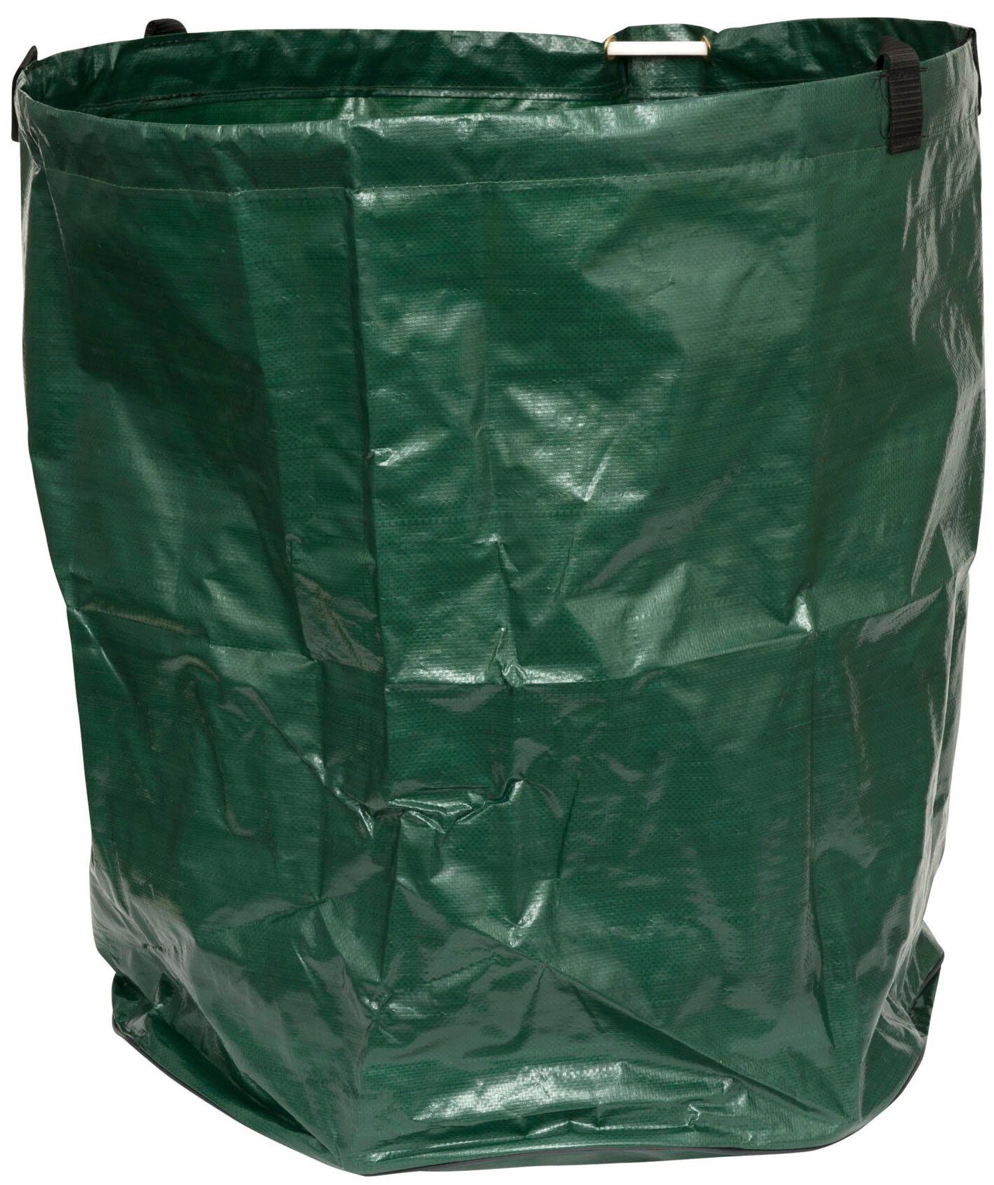 Windhager Gartensack faltbar, Garten-Bag selbstehend mit Tragegriff, 270 l, 270 l, Laubsack, Gartentasche mit Ø 68 cm, Höhe 75 cm, grün