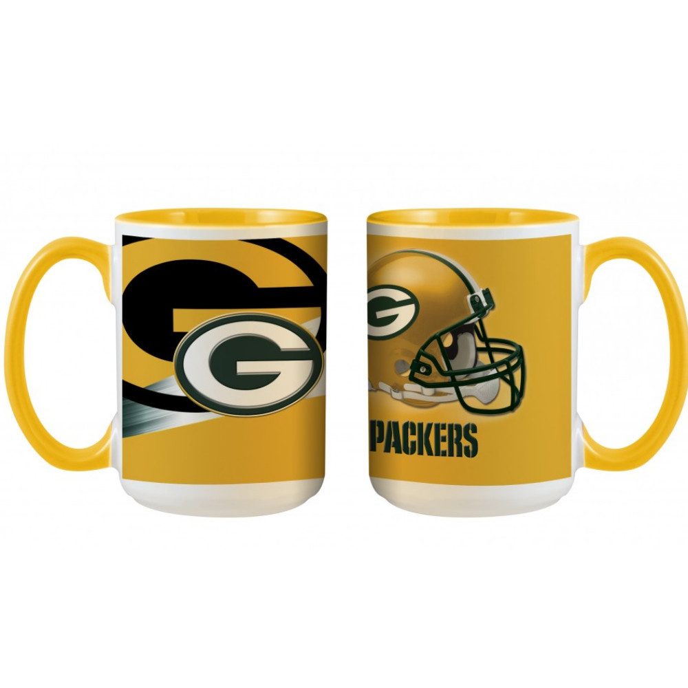 Green Bay Packers Becher Green Bay Packers 3D Inner Color Mug 445ml, Keramik