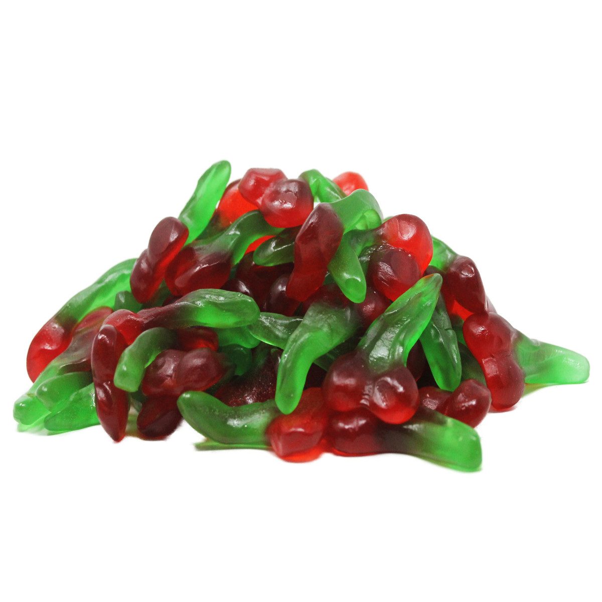 Dulceplus Süßigkeit, Fruchtgummi Doppelkirsche mit Kirschgeschmack Cherries Halal 1000g