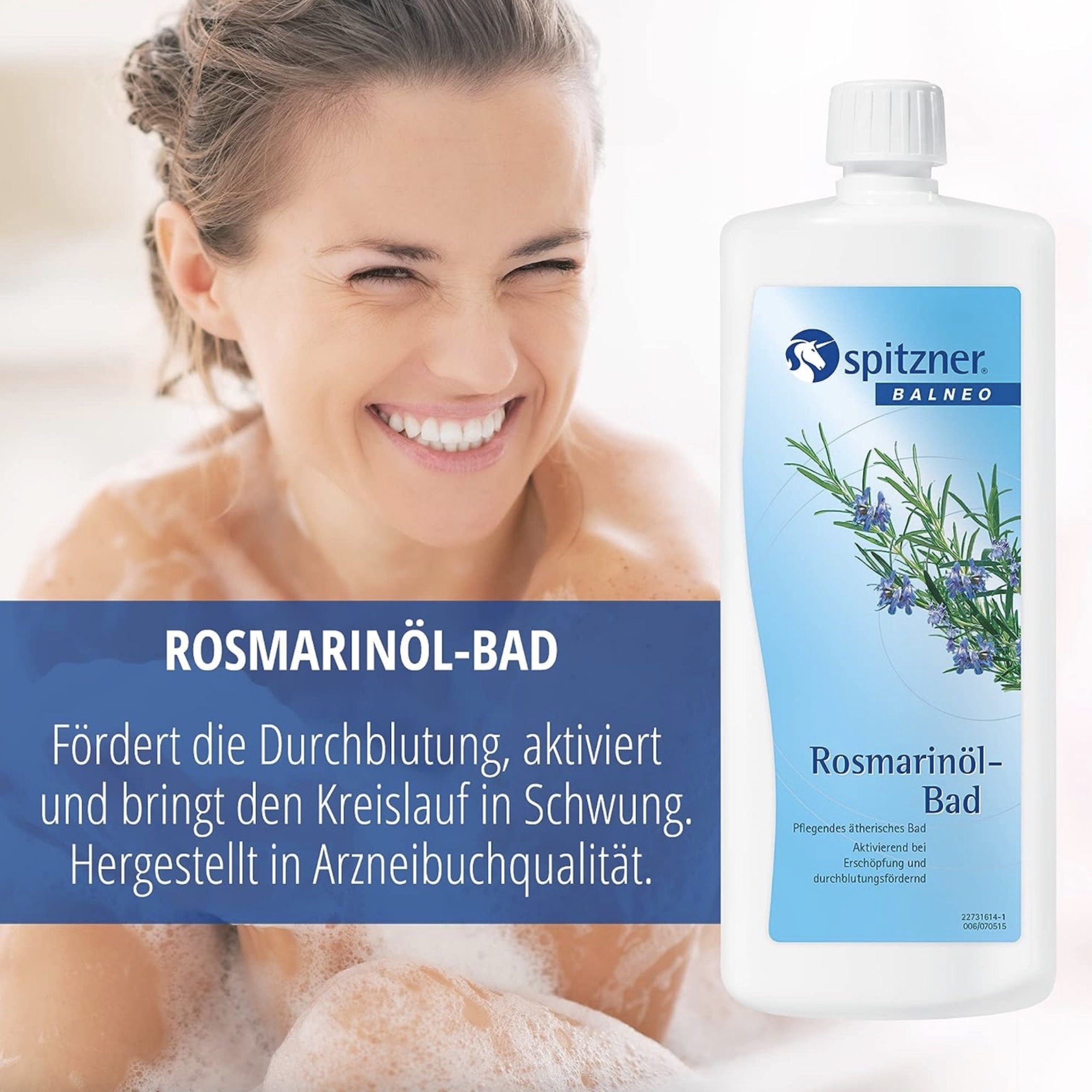 Spitzner Badezusatz Spitzner Rosmarinöl-Bad 1 Liter Gesundheitsfördernder Badezusatz