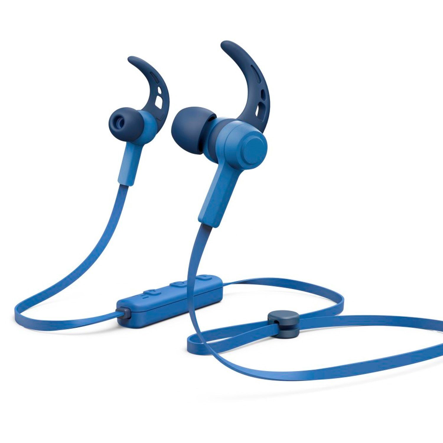 Hama Sport BT Kopfhörer Bluetooth Headset Ohrbügel Wireless-Headset (Anruffunktion, Bluetooth, Mikrofon, Wiedergabe-Steuerung, Bluetooth 5.0, Schweißfest, Anruf-Funktionen, Wiedergabe-Steuerung, mit Mikrofon)