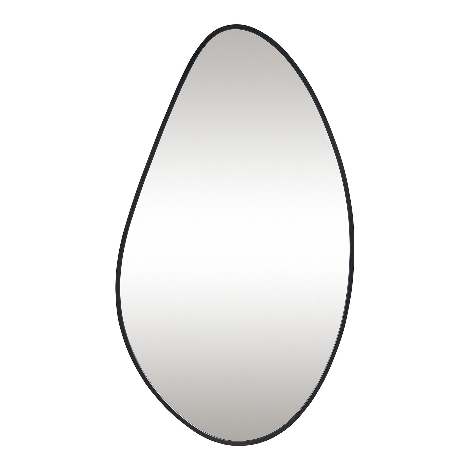 en.casa Wandspiegel, »Orland« mit Rahmen in Tropfenform 82 x 46 cm Schwarz günstig online kaufen