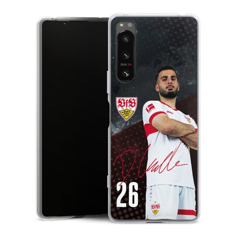 DeinDesign Handyhülle VfB Stuttgart Deniz Undav Offizielles Lizenzprodukt Deniz Undav 24/25, Sony Xperia 5 IV Silikon Hülle Bumper Case Handy Schutzhülle