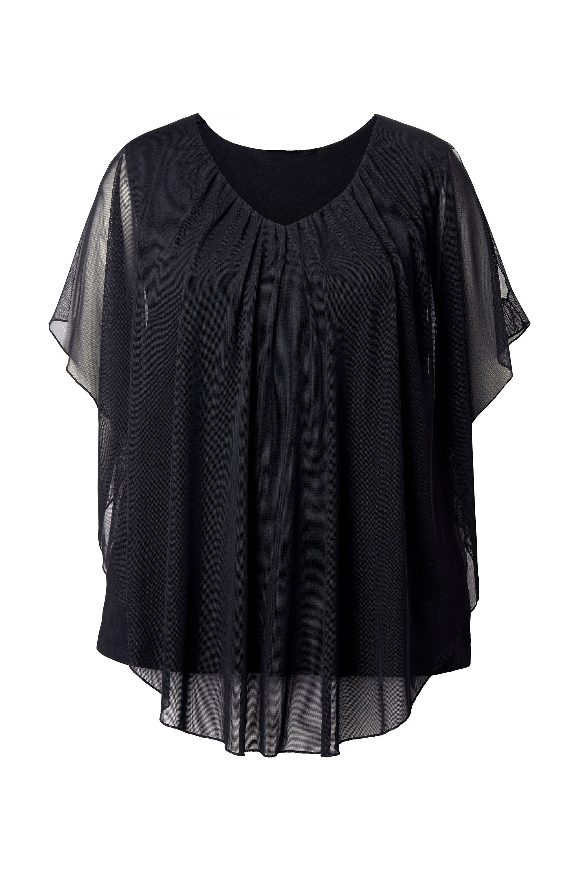 MIAMODA Druckbluse Mesh-Blusenshirt Schulter CutOut günstig online kaufen