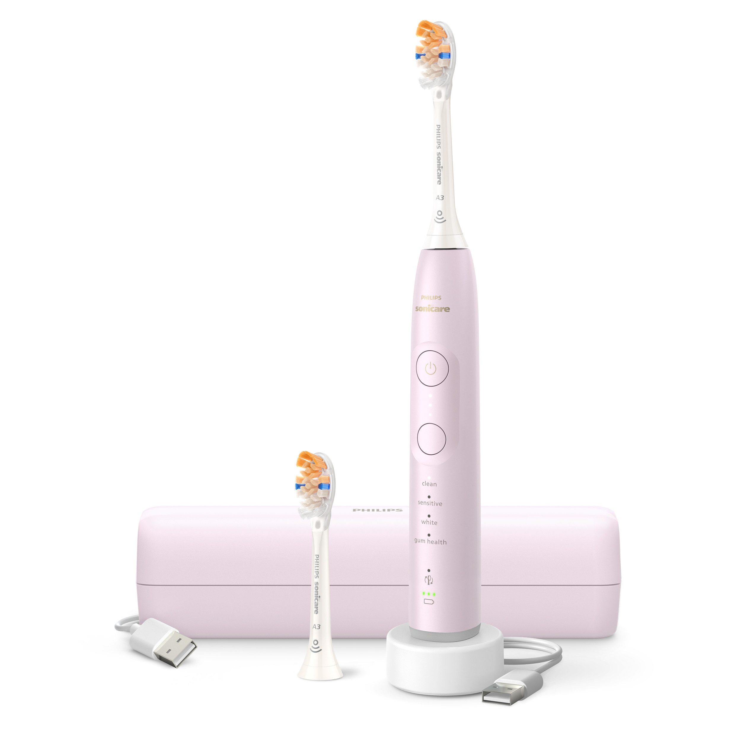 Philips Sonicare Elektrische Zahnbürste Series 7500, Aufsteckbürsten: 2 St., mit Drucksensor und 3 Intensitätsstufen, inkl. Reiseladeetui