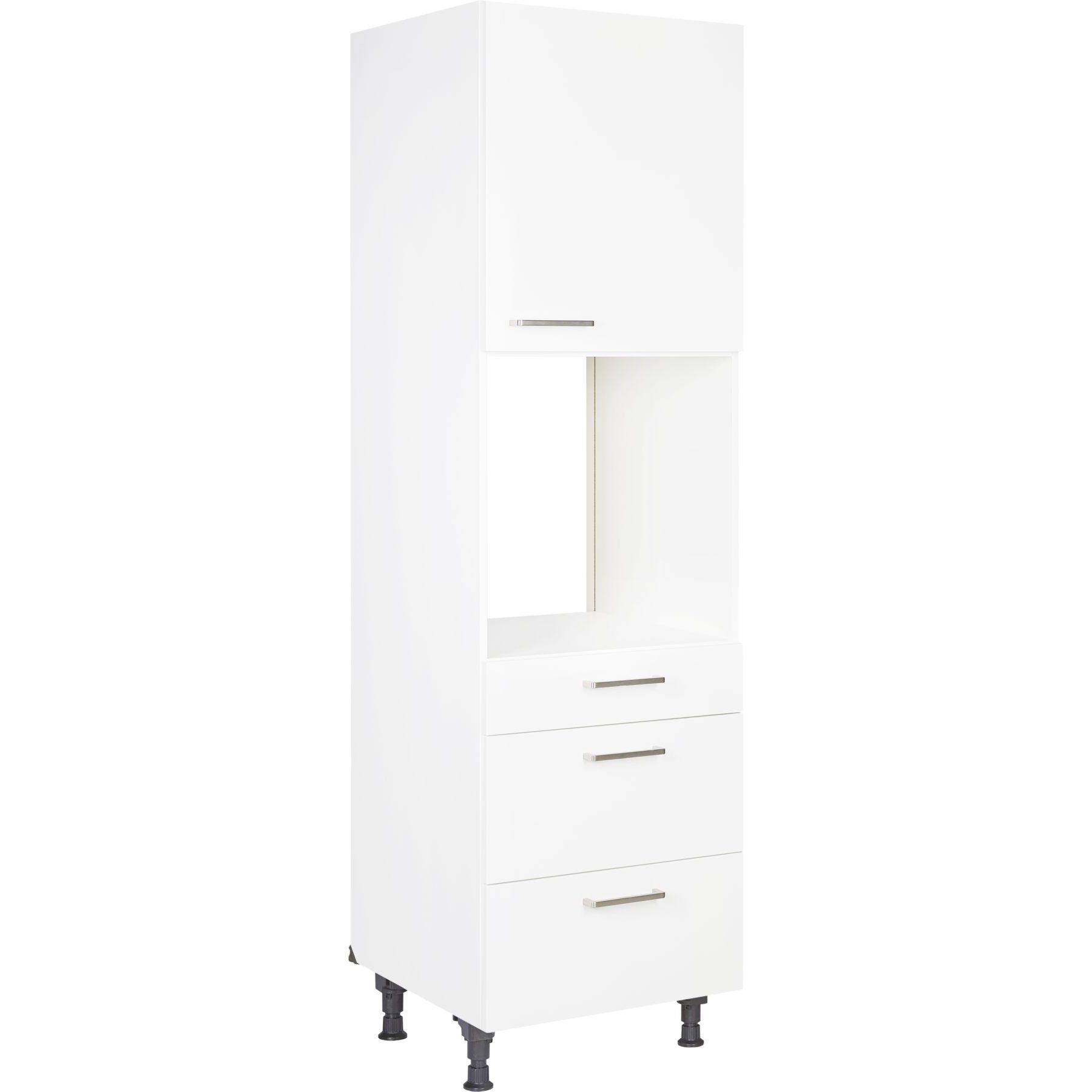 nobilia® Backofenumbauschrank GOS2A-1 Metallgriff Schwarz 726, hochwertig + komplett vormontiert