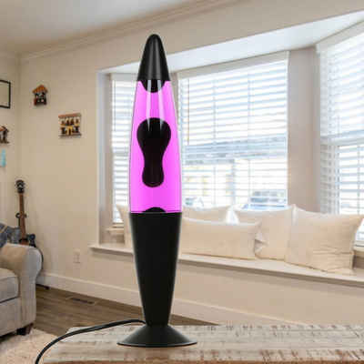 Licht-Erlebnisse Lavalampe »JENNY«, Retro Lampe Lila Pink Kabelschalter Tischleuchte