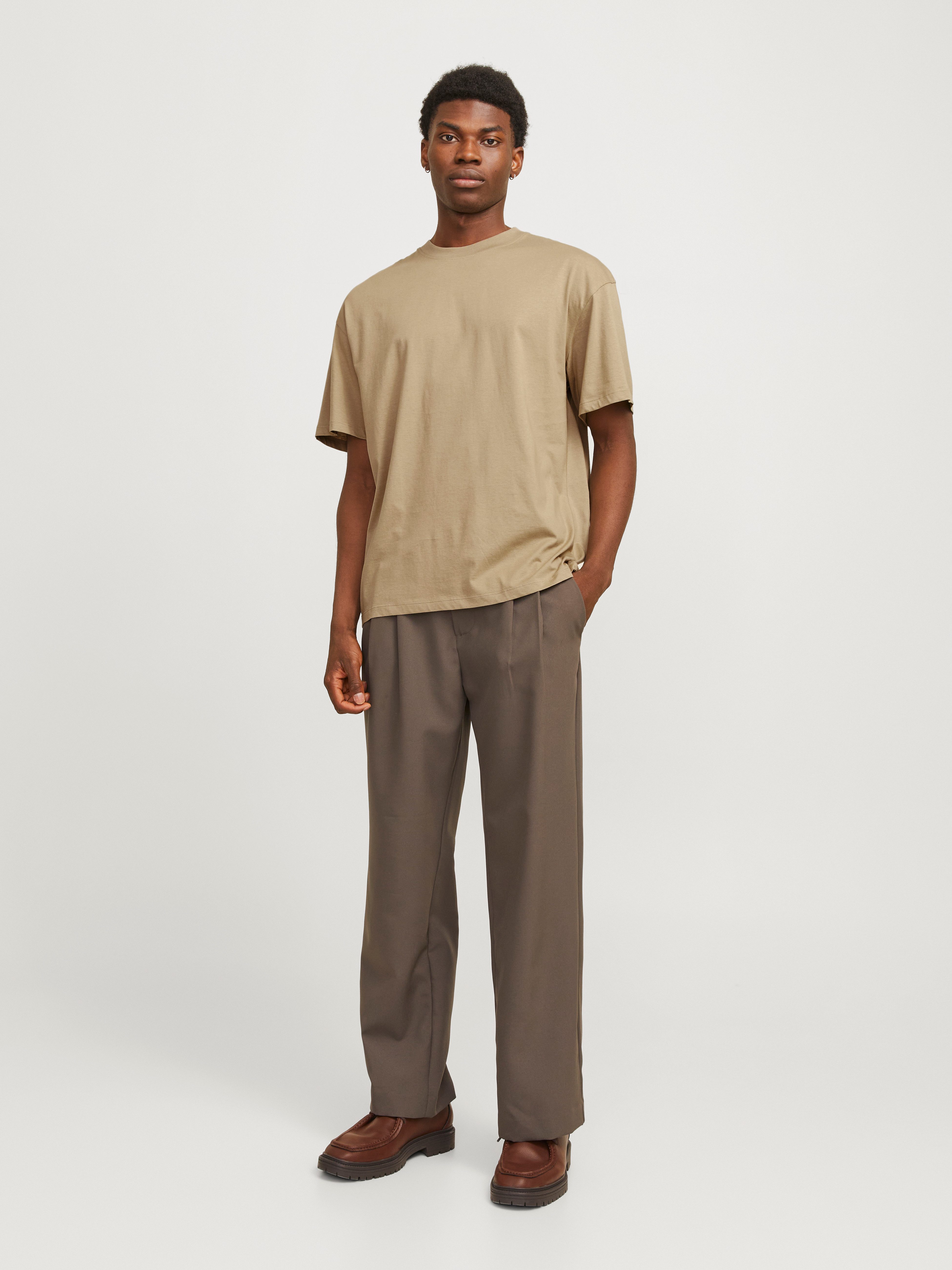 Jack & Jones Oversize-Shirt JJEBRADLEY Oversize T-Shirt mit klassischem Rundhalsausschnitt mit gekämmten Jersey