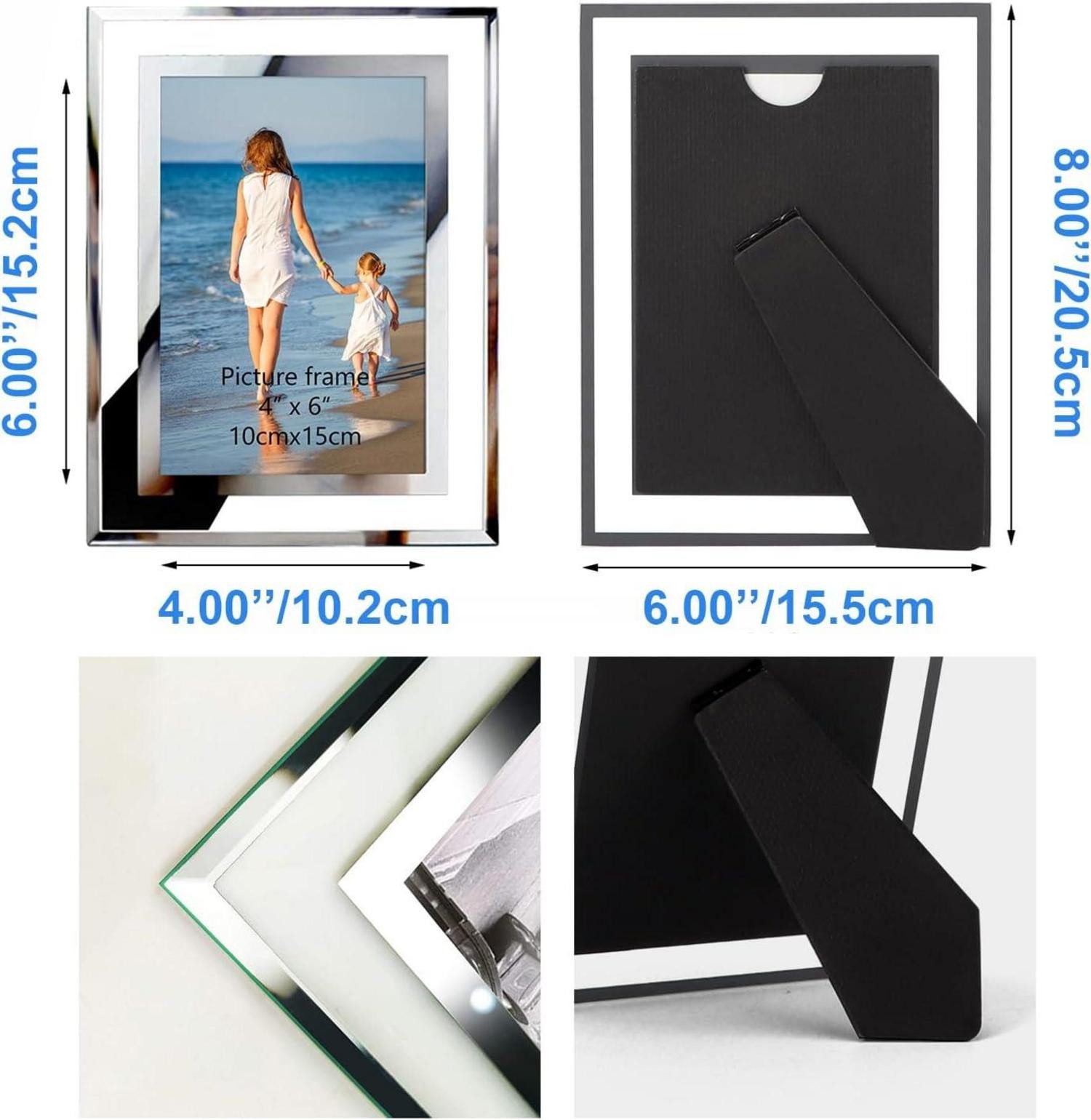 LuxusKollektion Einzelrahmen 6er-Set Bilderrahmen 10x15 Silber günstig online kaufen