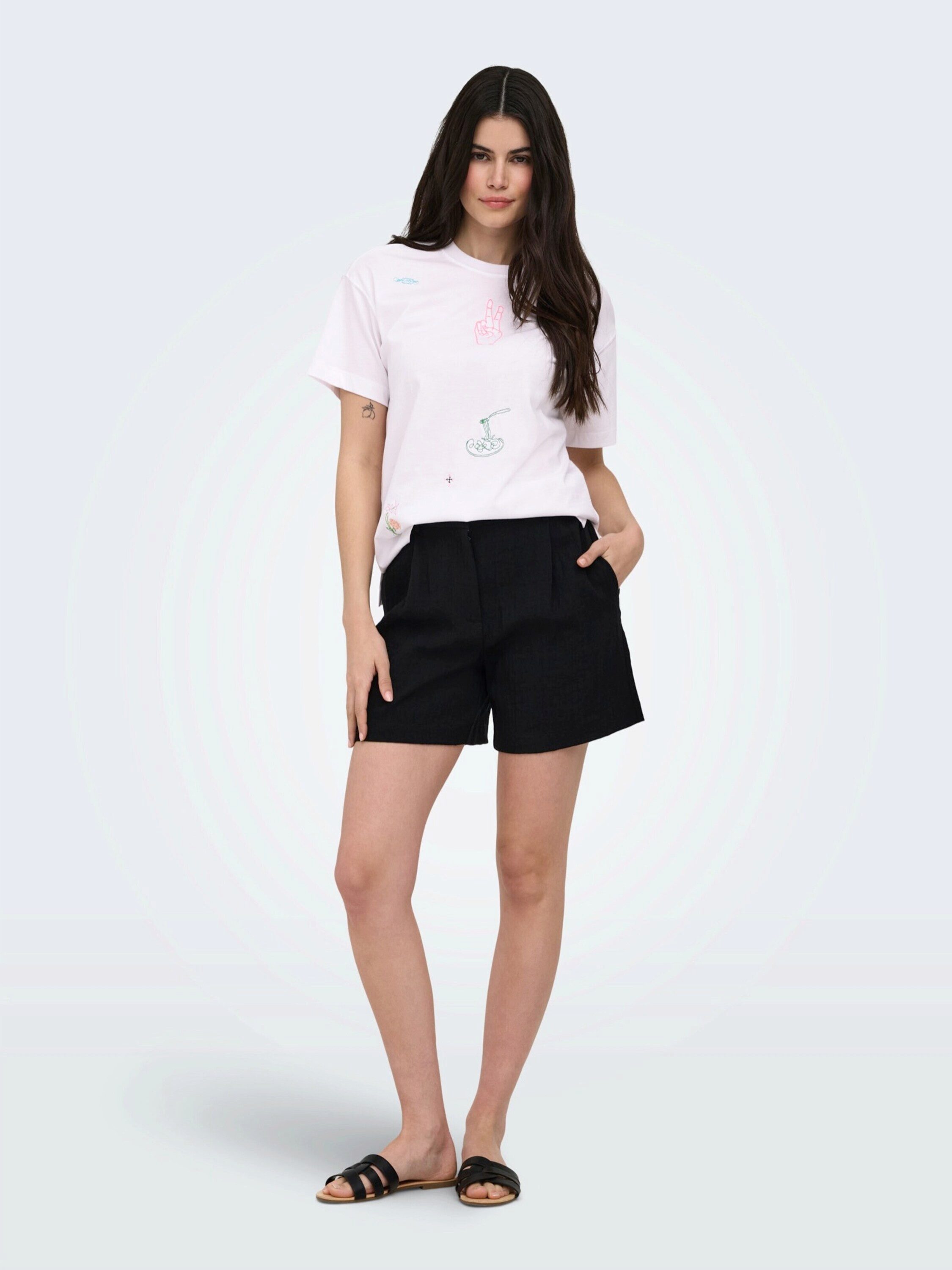 ONLY T-Shirt ONLEMMINA (1-tlg) Stickerei – Bild 4 von 5