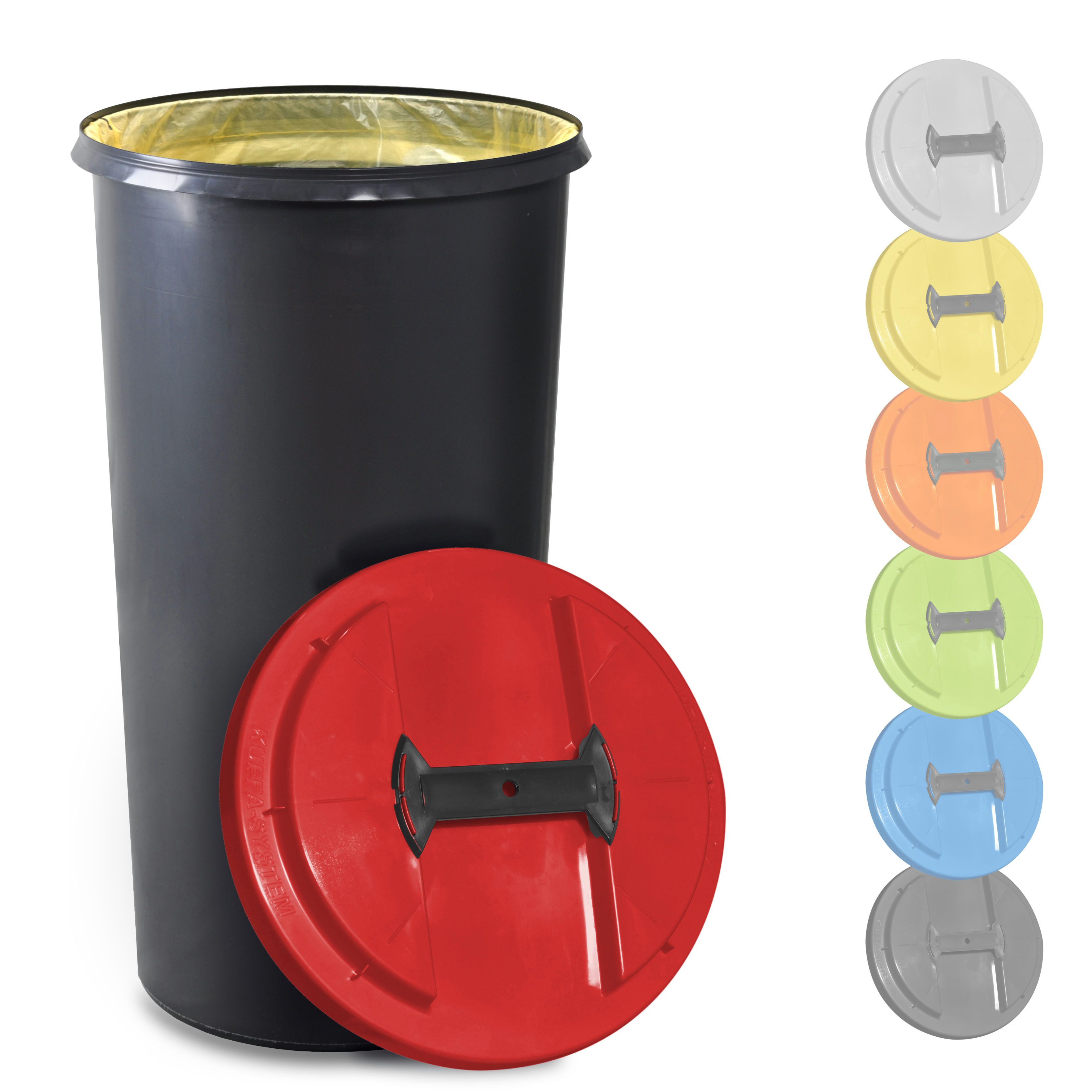 KUEFA Müllsackständer BSC 60L Mülleimer Gelber Sack, inkl. Klemm-Ring, UV-beständig