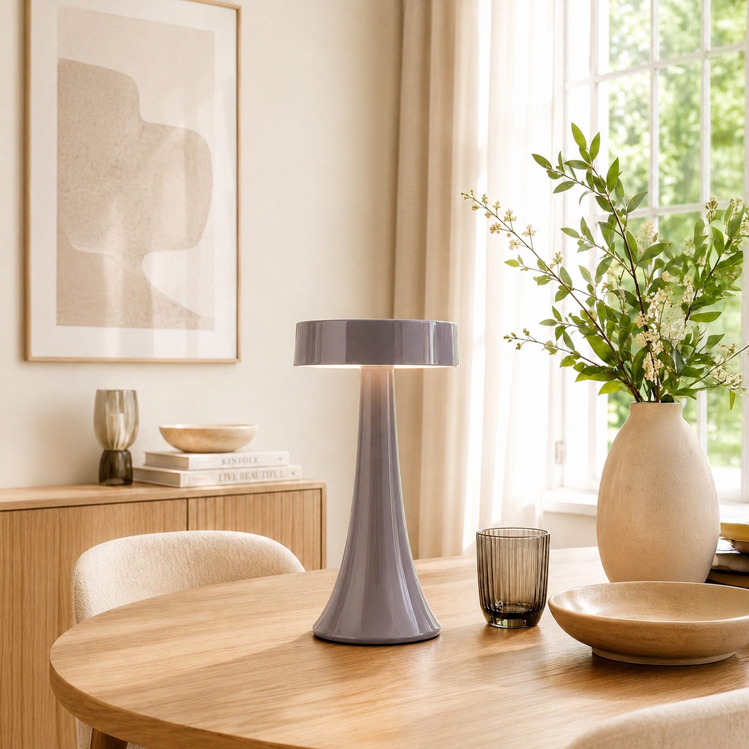 HomeBound by KY LED Tischleuchte Nova Akku Tischleuchte, LED fest integriert