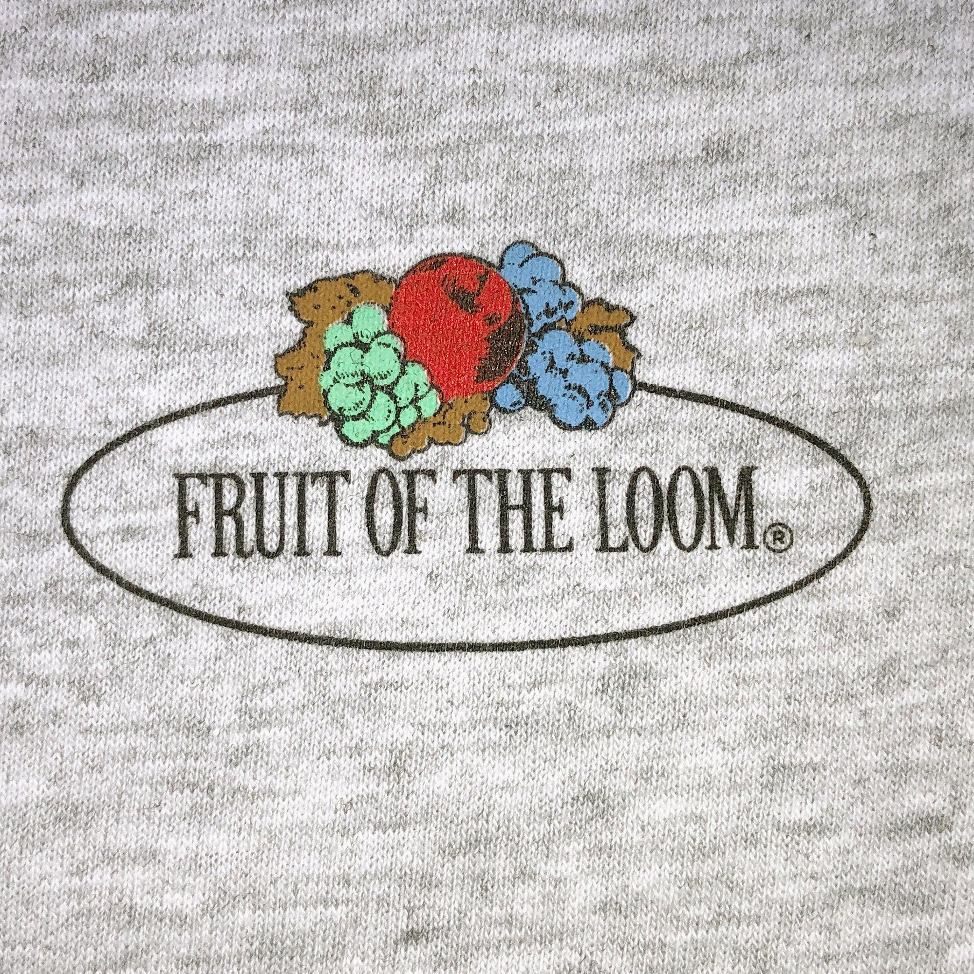 Loom graumeliert Fruit the of Valueweight T Vintage-Logo Rundhalsshirt mit