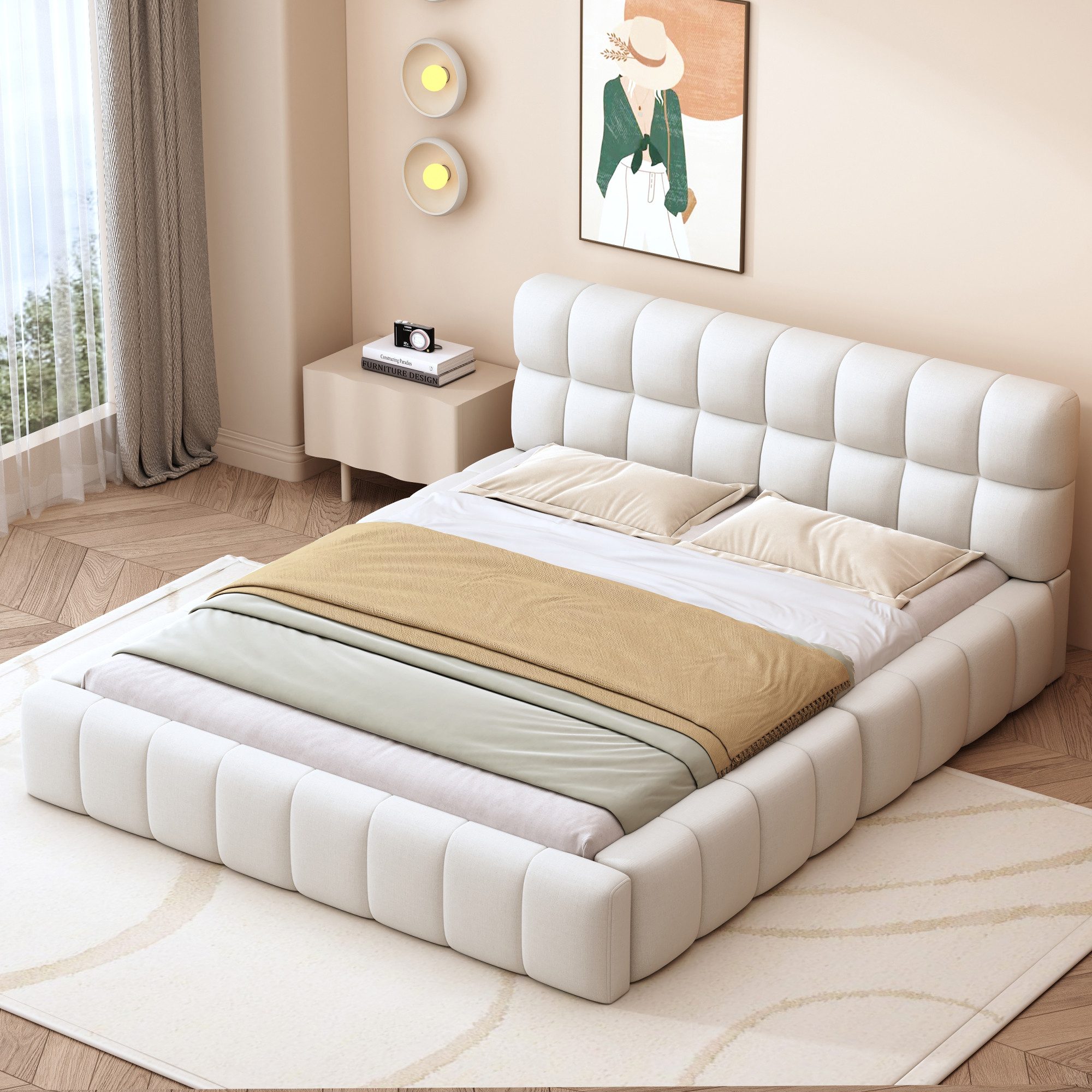 HAUSS SPOLE Polsterbett 140x200cm mit Rückenlehne, günstig online kaufen