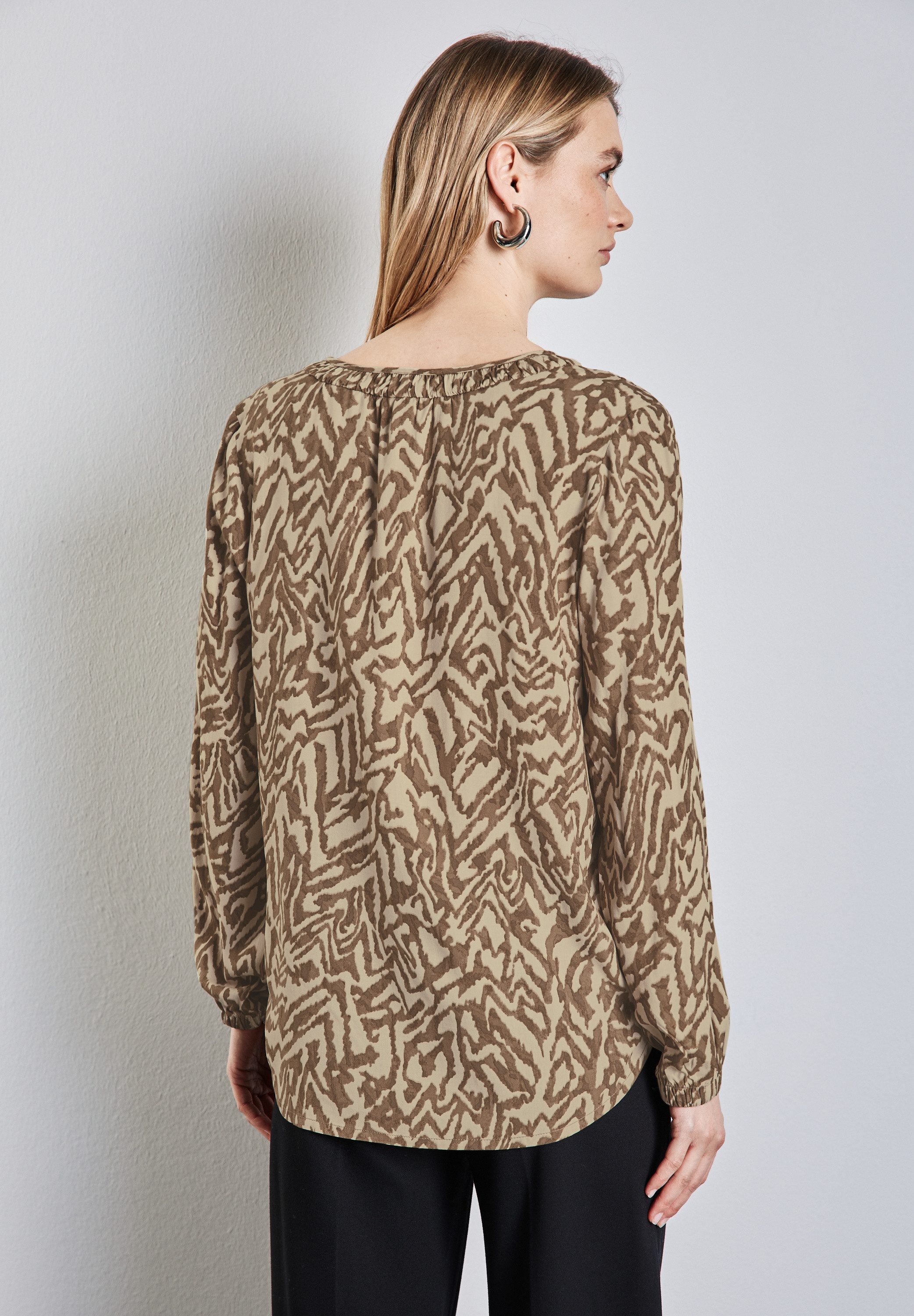 STREET ONE Langarmbluse mit All-Over Print günstig online kaufen