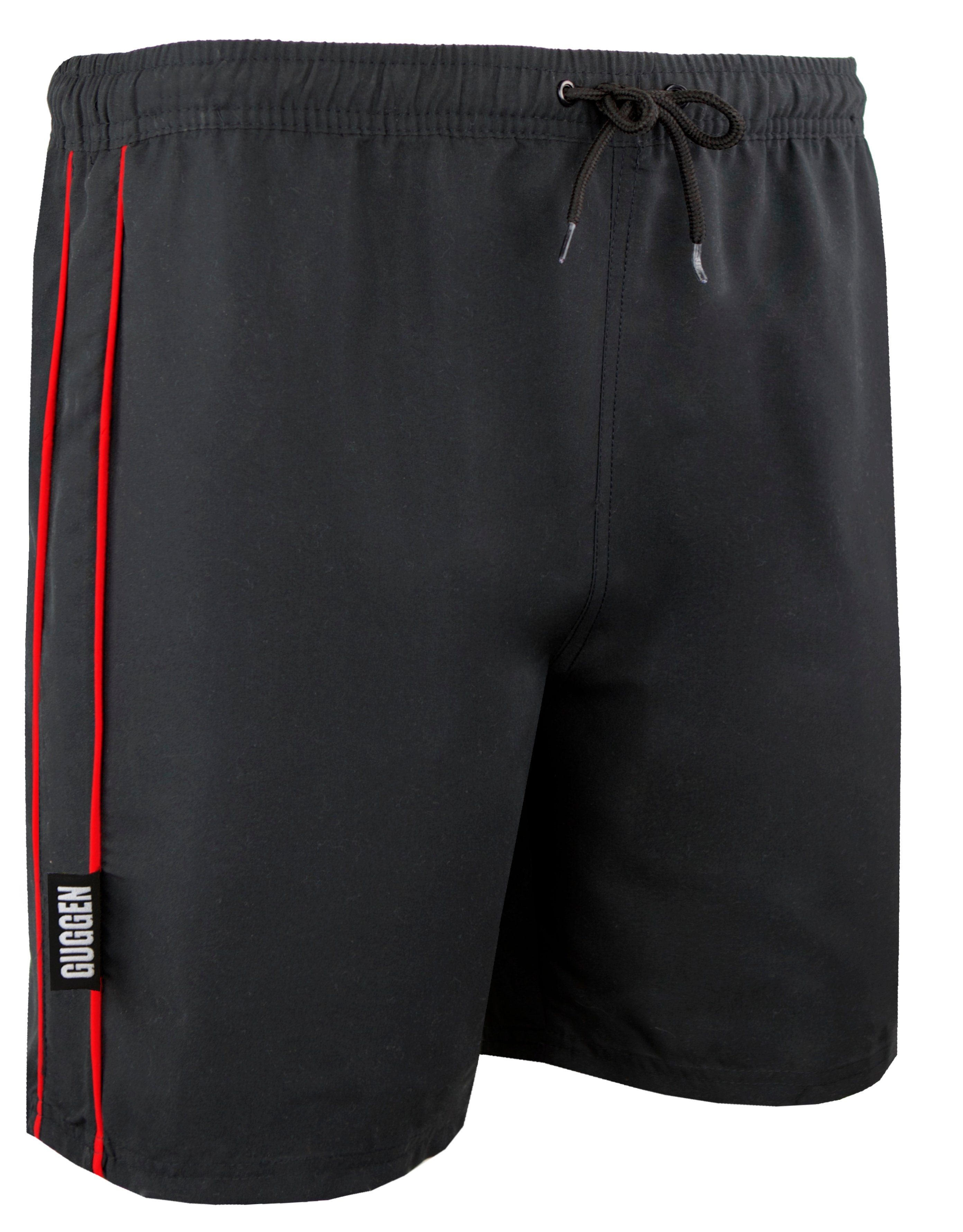 GUGGEN Mountain Badeshorts Herren Badehose BADESHORTS WECHSELT MUSTER BEI NÄSSE MUSTER Schnelltrocknende Badeshorts mit Kordelzug