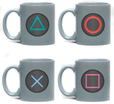 GB eye Espressotasse »Playstation – Espresso Tassen Set - 4 Stück - mit Controller Buttons Motiven«