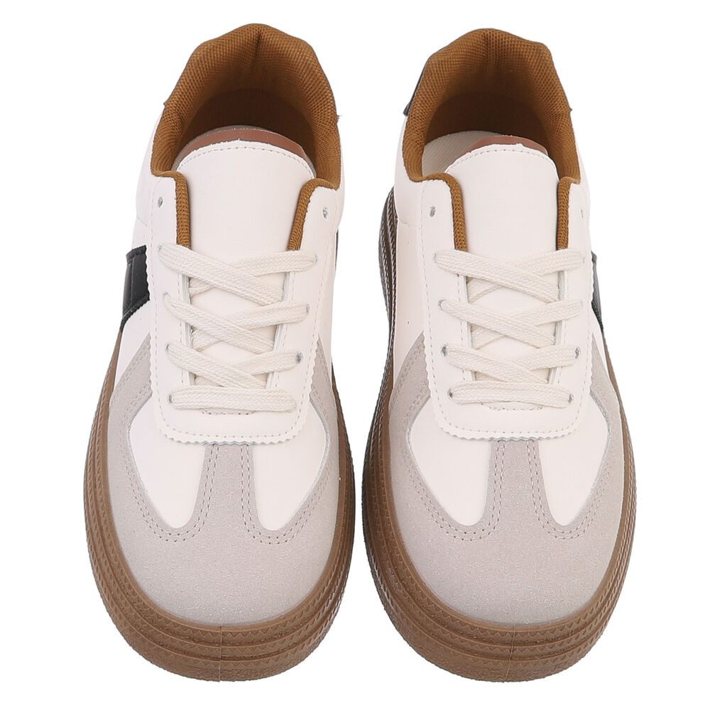 Ital-Design Damen Low-Top Freizeit Sneaker (88577228) Flach Sneakers Low in Grau