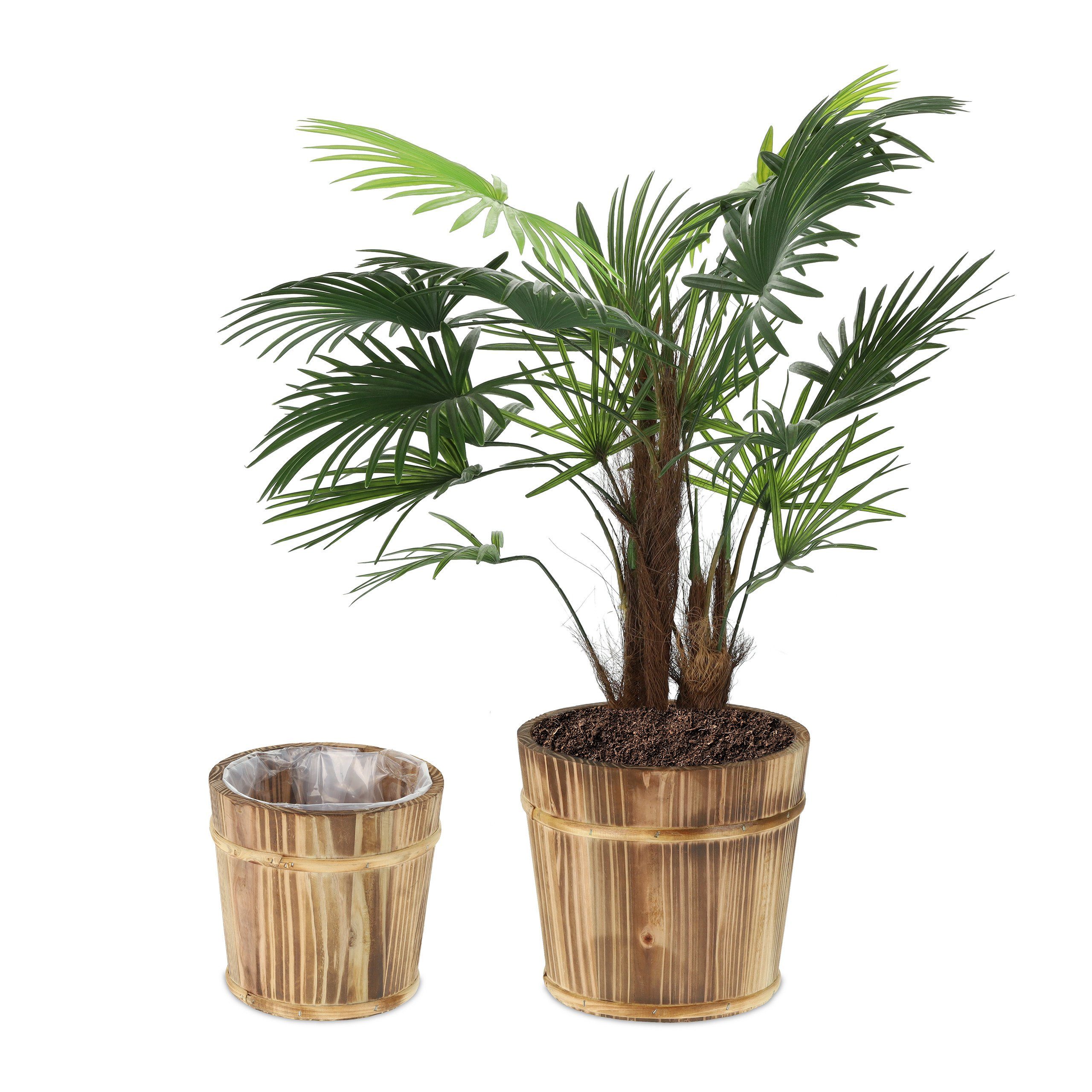Blumentopf Holz Blumentopf im 2er Set