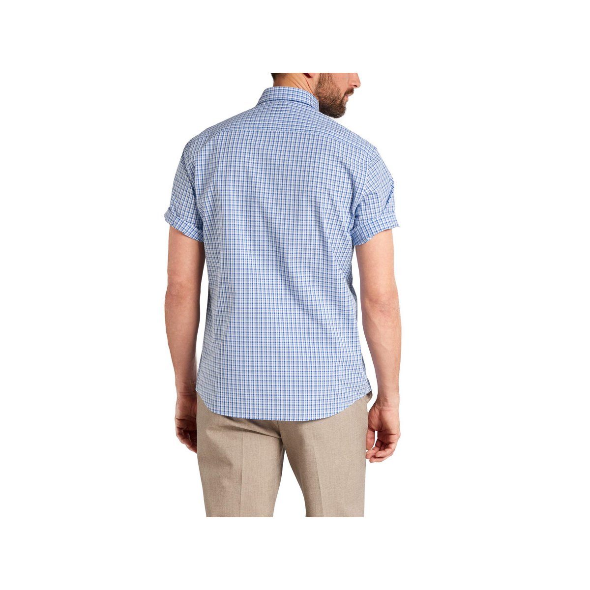 mittel-blau Kurzarmhemd (1-tlg., Eterna Angabe) keine