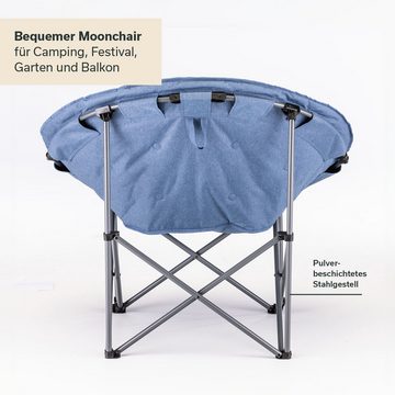 Skandika Campingstuhl Moonchair Kupari, Campingstuhlfaltbar, 150 kg Benutzergewicht, weich gepolstert
