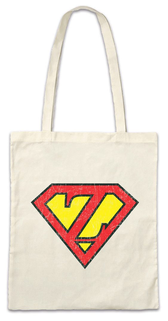 Beuteltasche Super Z Stofftasche Buchstabe Initialen Vorname Nachname Man Fasching