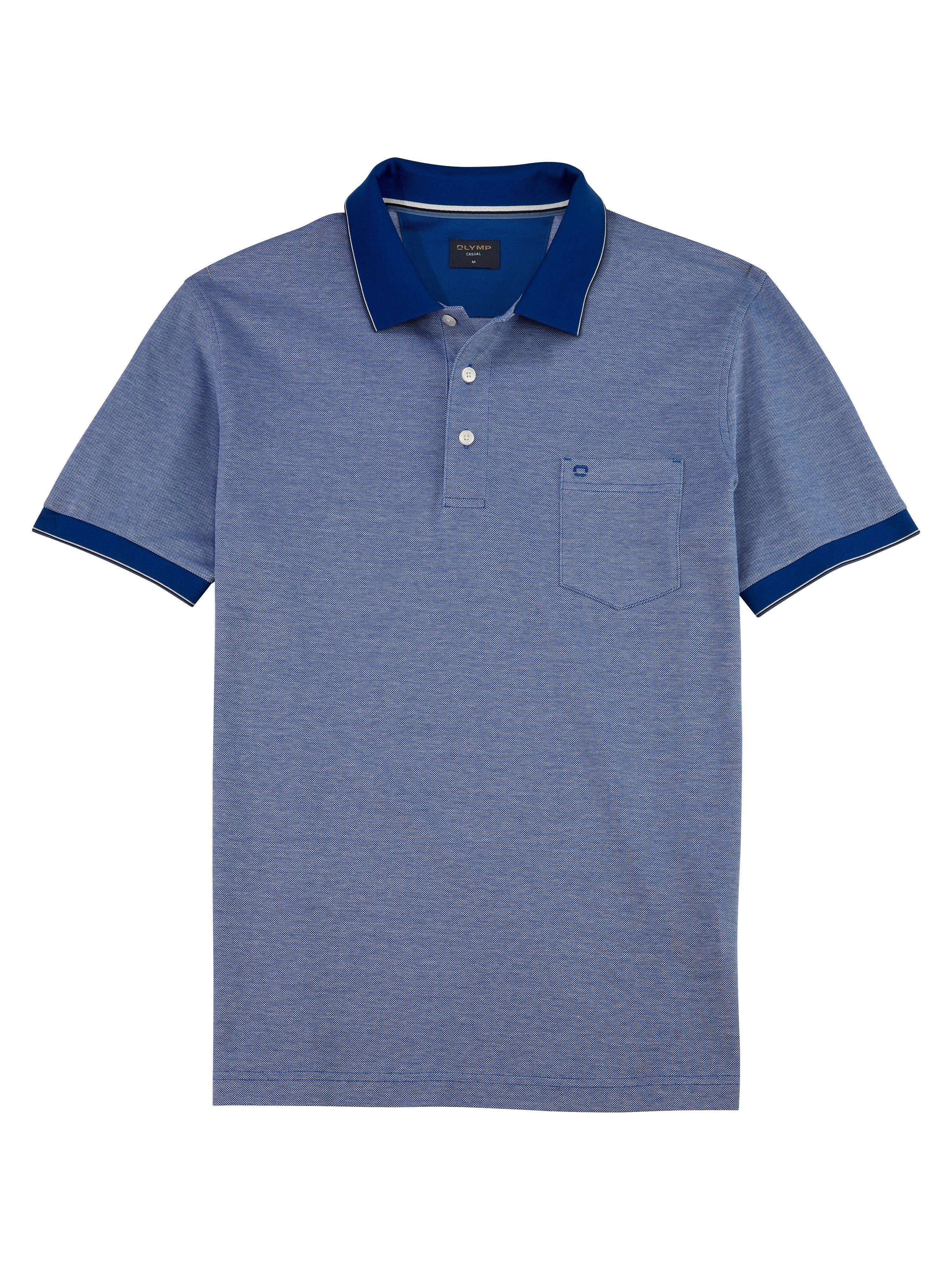 OLYMP Poloshirt Casual Two-Tone Piqué, Seitenschlitzen günstig online kaufen