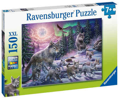 Ravensburger Puzzle 150 Teile Ravensburger Kinder Puzzle XXL Nordwölfe 12908, 150 Puzzleteile