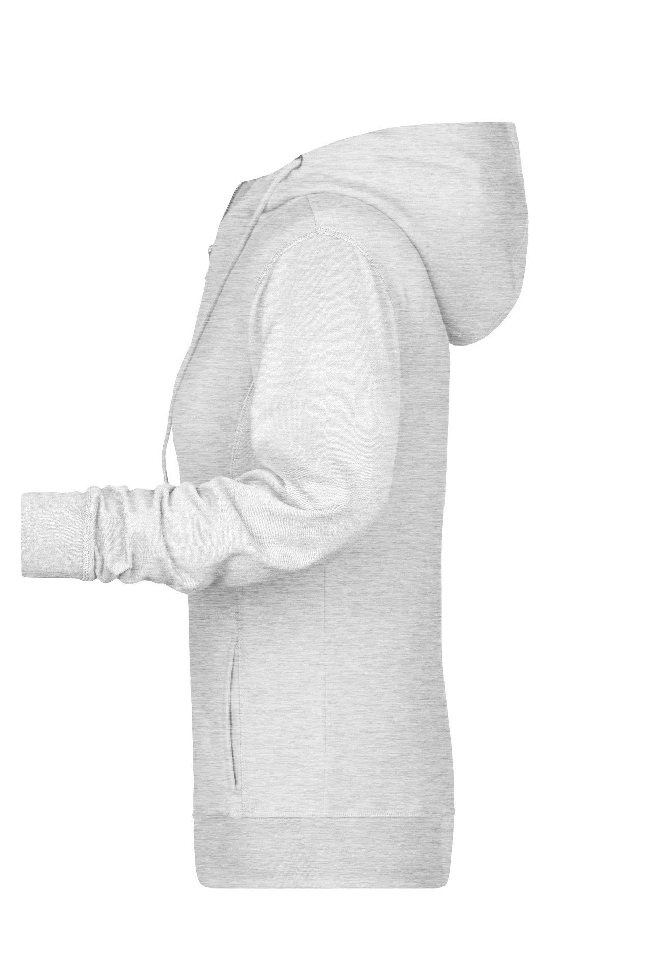James & Nicholson Kapuzensweatjacke Leicht taillierte Damen Sweatjacke aus French Terry 8025 in Bio-Qualität