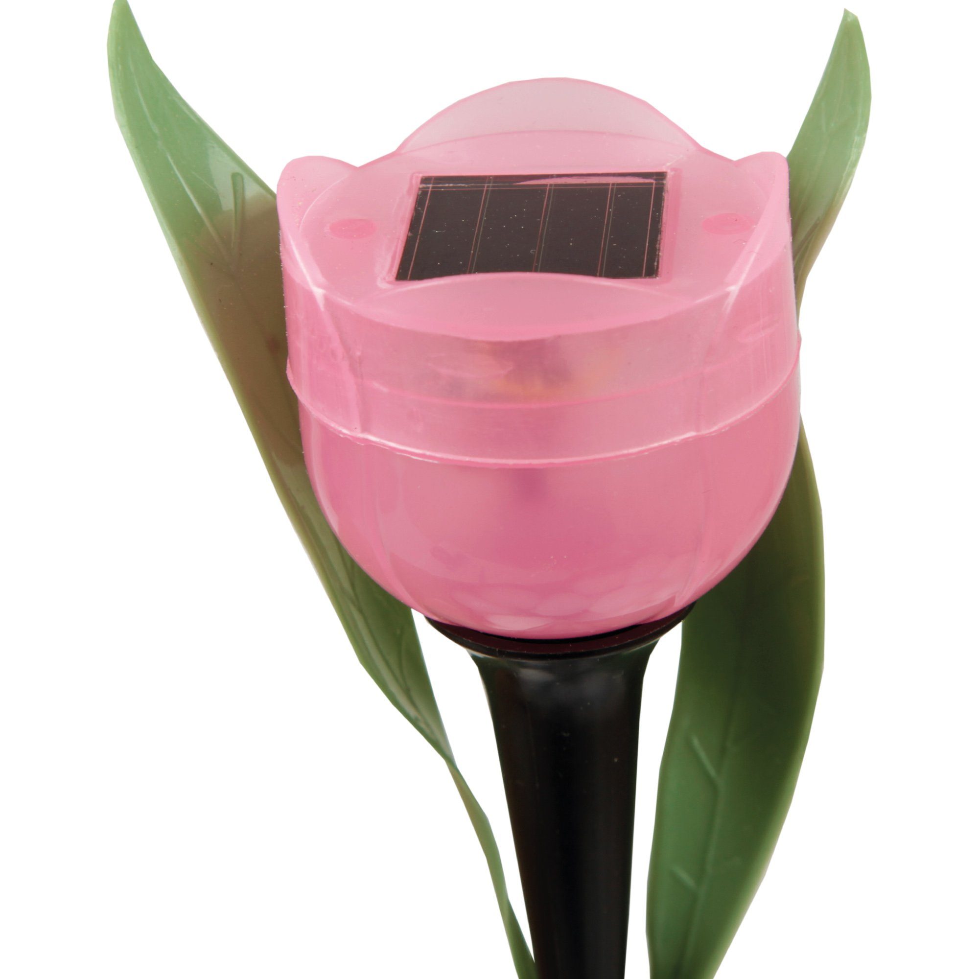 Gartenlampe(ca. Höhe) fest 30cm Solarleuchte Tulpenoptik Bestlivings LED LED Tageslichtweiß, Rosa festintegriert, LED integriert, Solarlampe, Tulpensticks-05011,