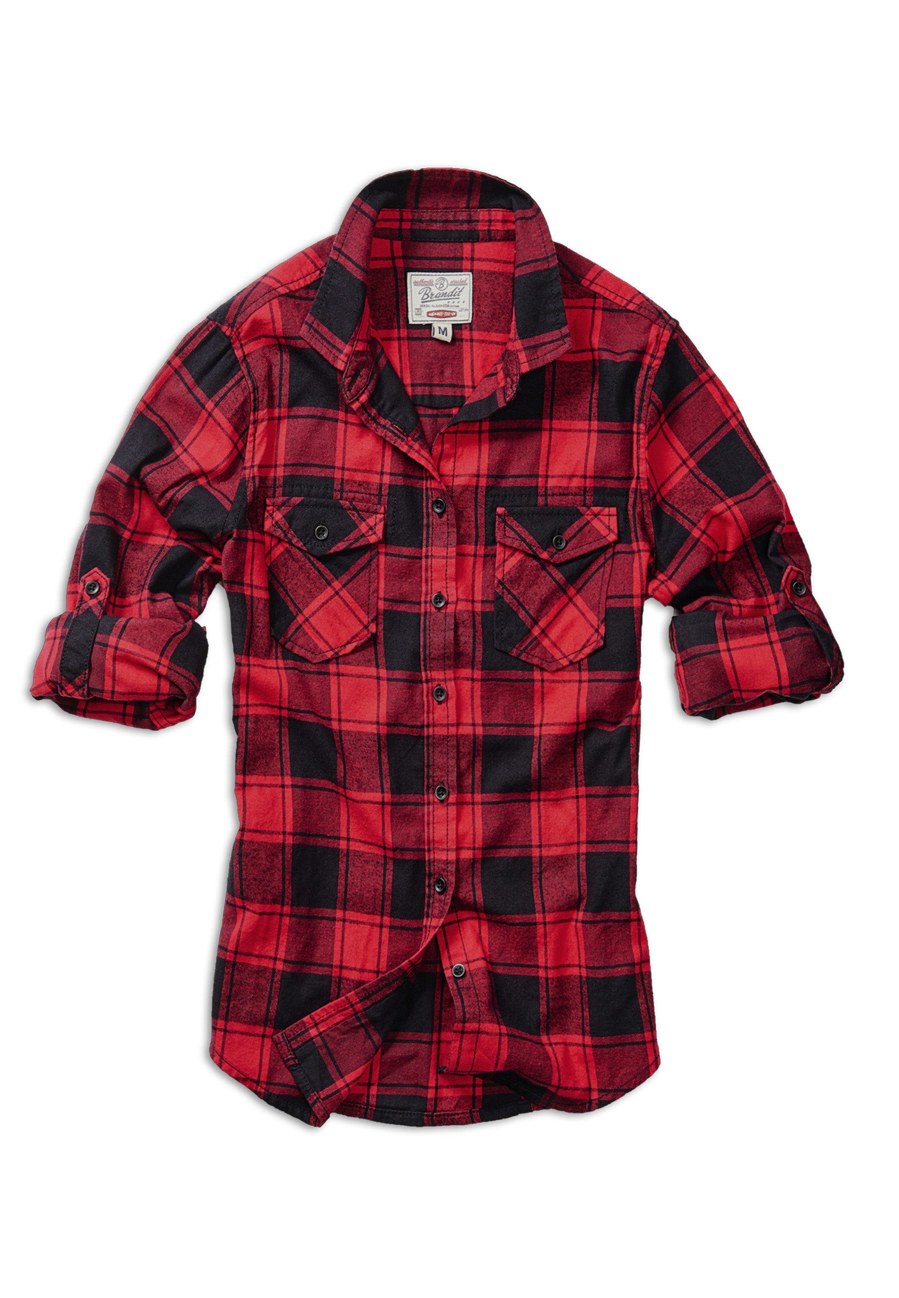 Brandit Langarmhemd Brandit Damen Amy Flanell Shirt GIRLS (1-tlg)