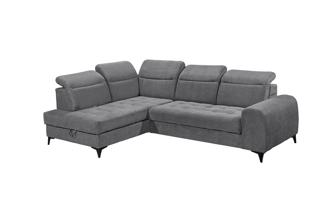 ED EXCITING DESIGN Ecksofa "Rockdale L-Form mit Bettfunktion, Bettkasten", günstig online kaufen