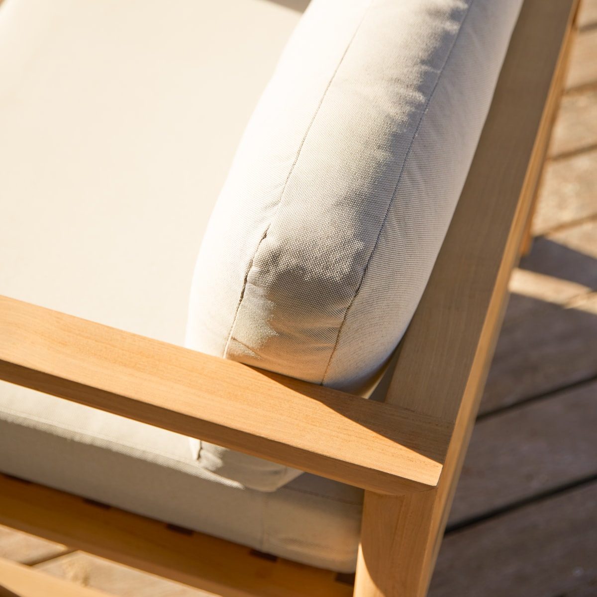 Tikamoon Gartenlounge-Set Gartensessel Noah aus massivem Teakholz, (1-tlg)